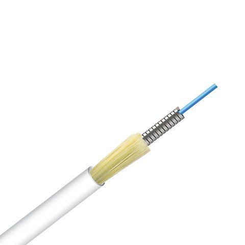 Абонентський кабель NG OPTICS 001 SM G657A2, броньований, LSZH, 3mm, білий УТП001084 фото