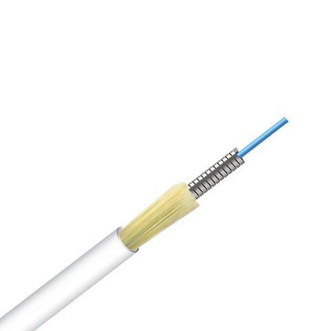 Абонентський кабель NG OPTICS 002 SM G657A1, броньований, LSZH, 3mm, білий MED006172 фото